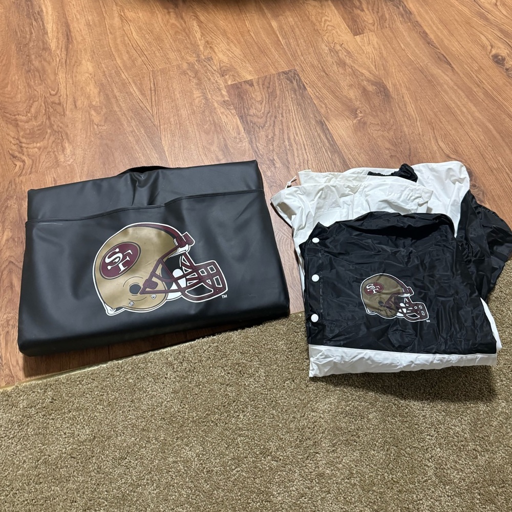 Forty Niners Rain Jacket and Seat Cushion Set
